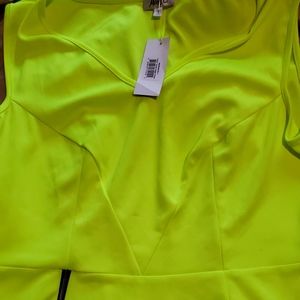 Neon Yellow Dress Monif C Size 1 (14/16)